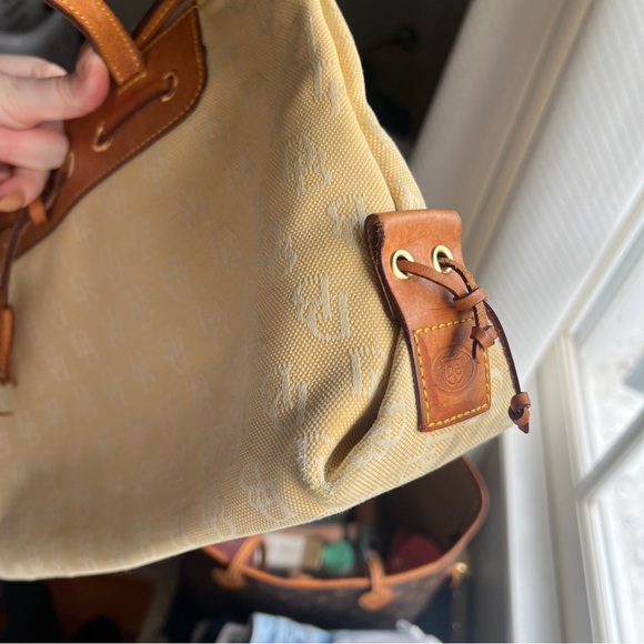 Dooney & Bourke yellow monogram canvas tote - Picture 12 of 16